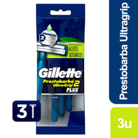Afeitadora Desechable  Gillette  Prestobarba UltraGrip 3 Filos 3 u