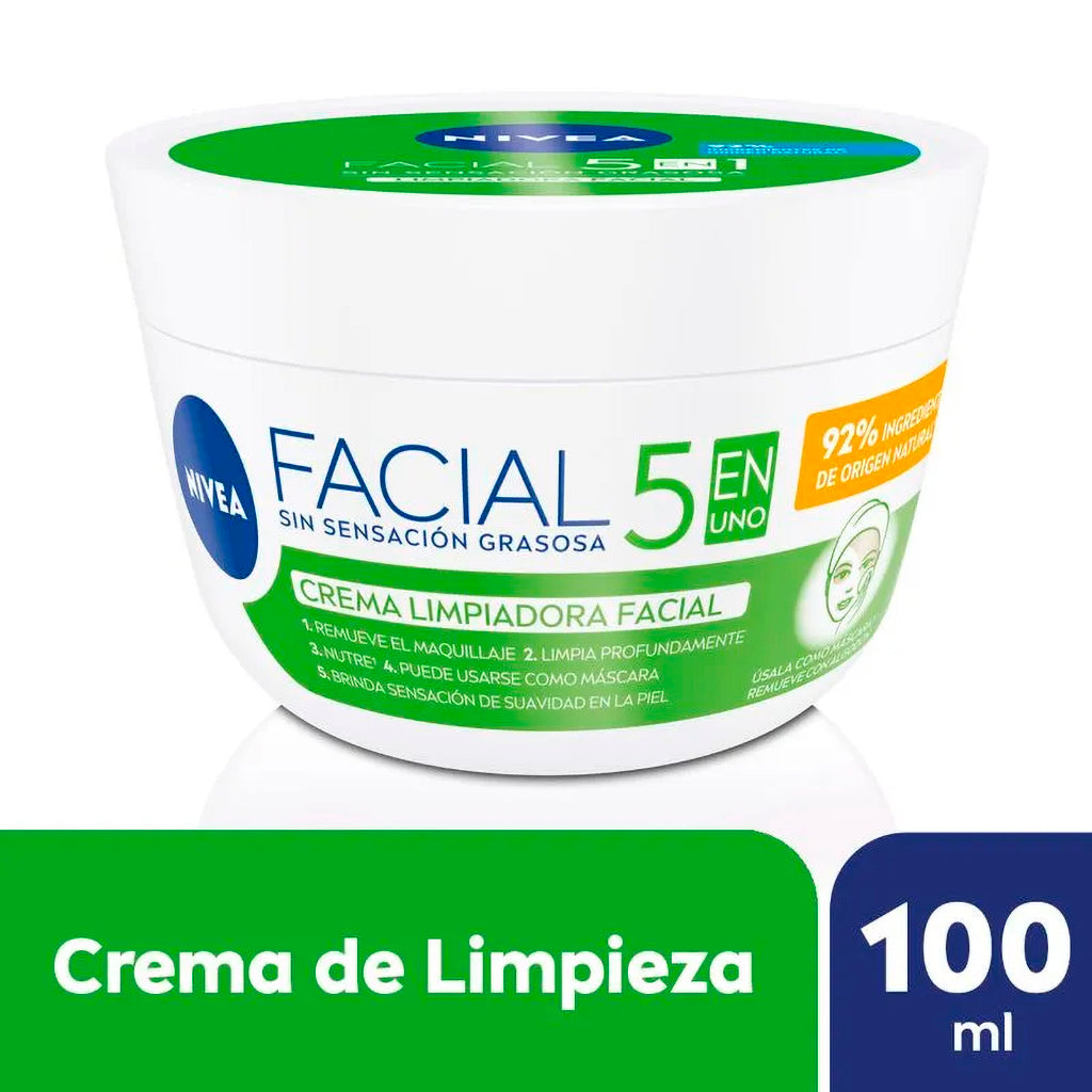 Crema Facial Nivea Limpiadora 5 En 1 Cuidado   100 ml