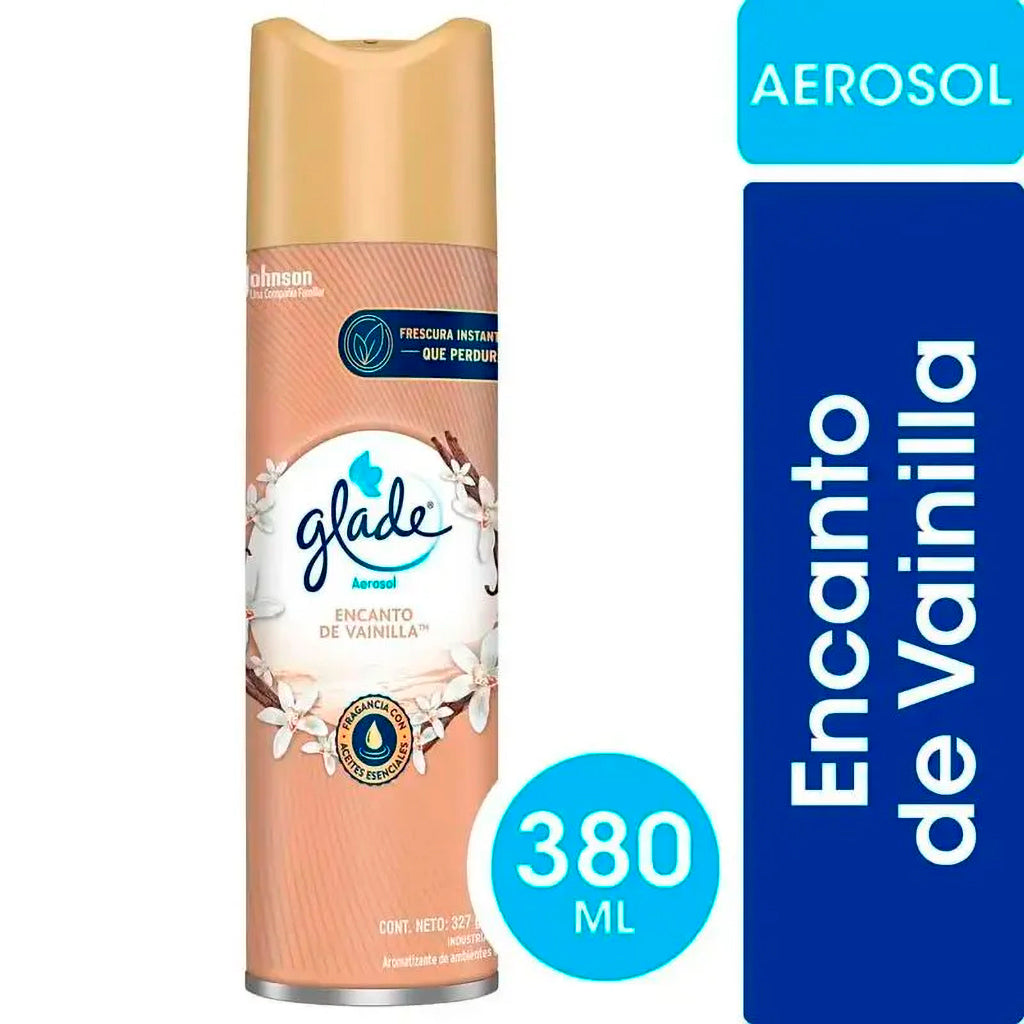 Aromatizante de Ambiente Aerosol Glade Encanto de Vainilla 380 ml
