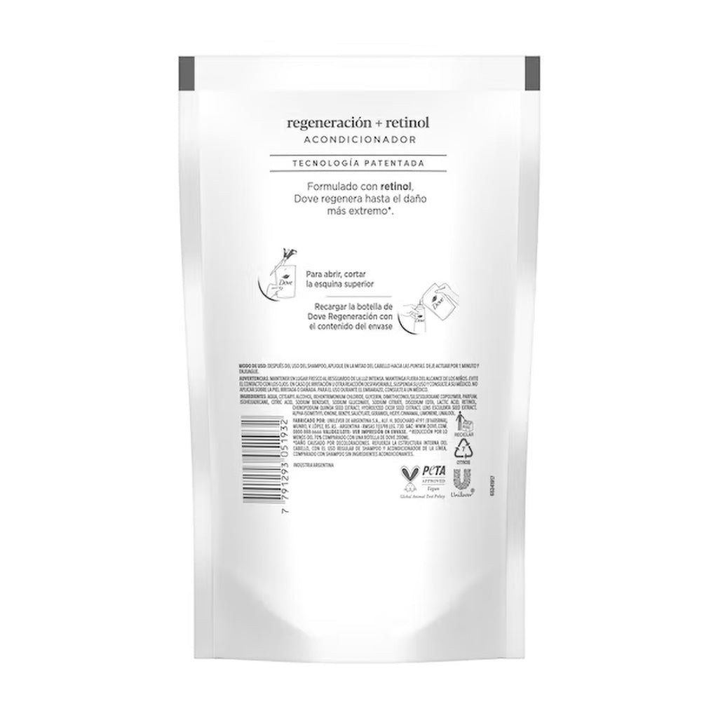 Acondicionador Repuesto Dove Regeneracion + Retinol 180 ml