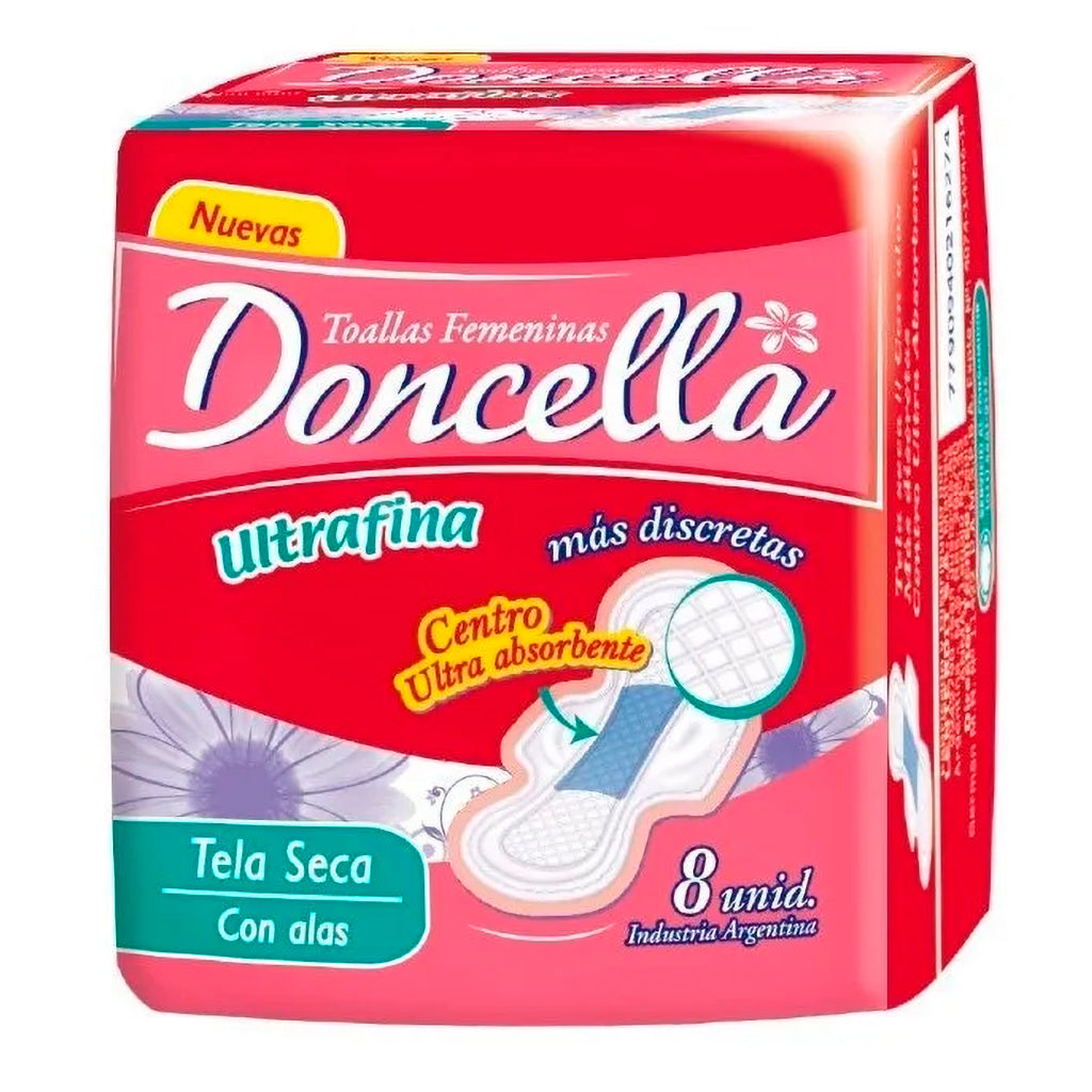 Toallas Femeninas Doncella  Pocket Ultrafina  8 u