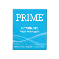 Preservativo  Prime Latex Retardante Placer Prolongado 3 u