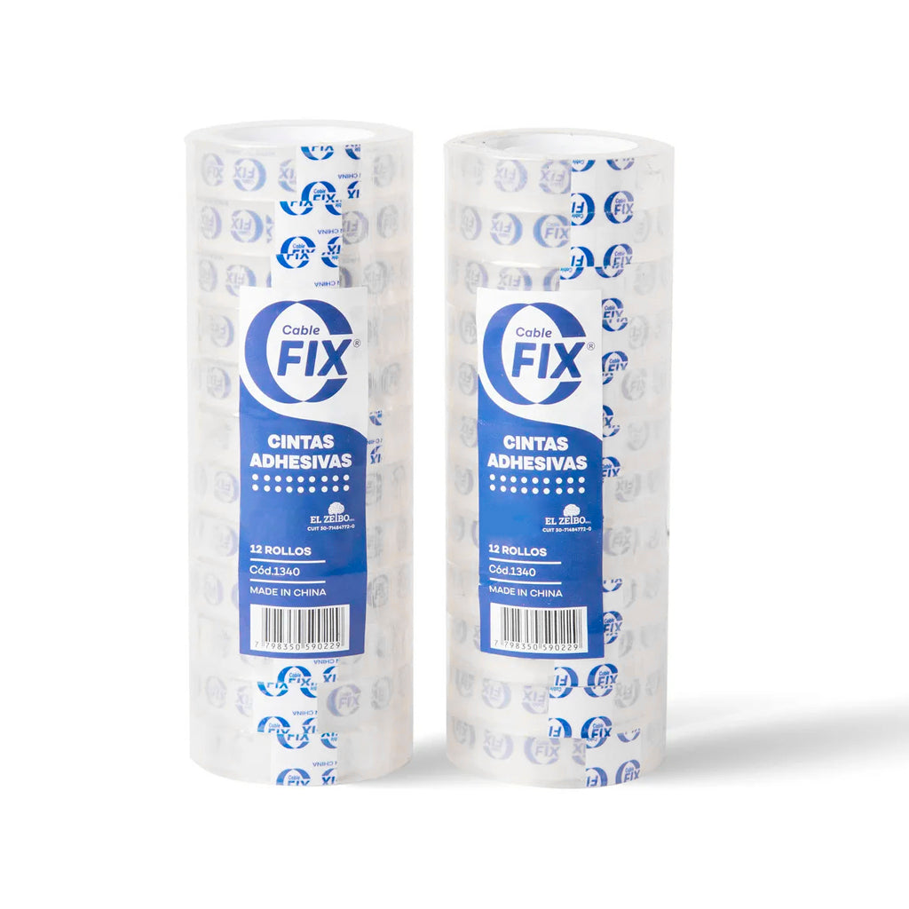 Cinta de Embalar  Cablefix Autoadhesiva p/ Usos Multiples 12 mm 60 mts