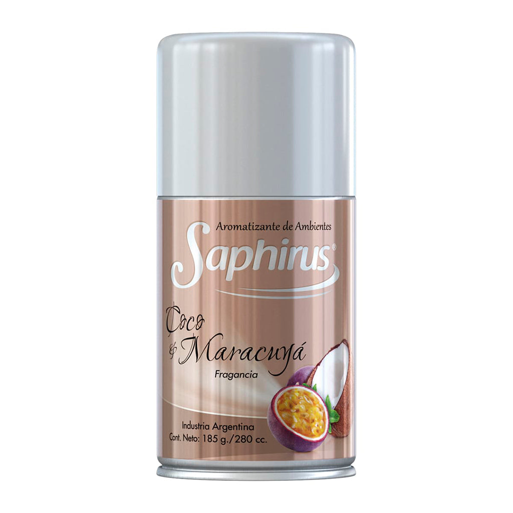Aromatizante Aerosol Saphirus Coco y Maracuya 185 g