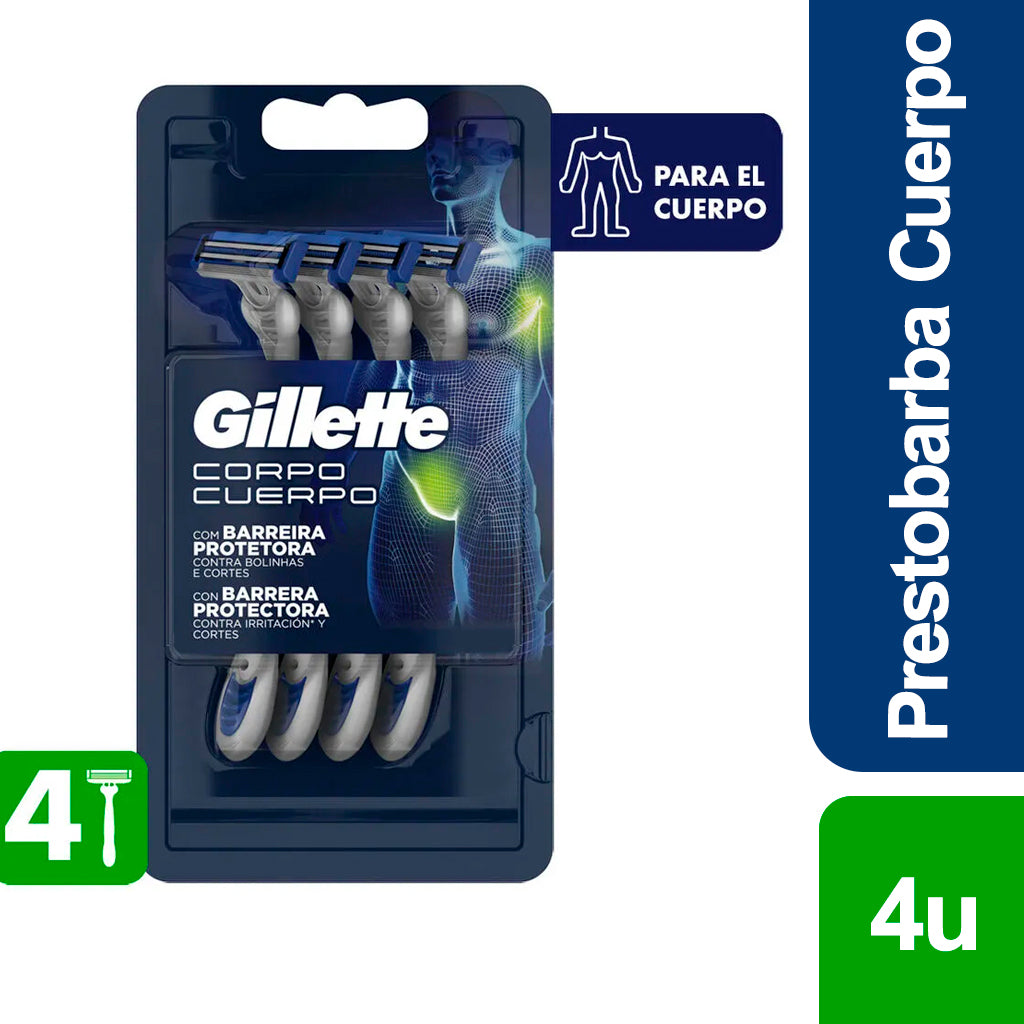 Afeitadora Desechable Gillette  Prestobarba Corpo 4 u