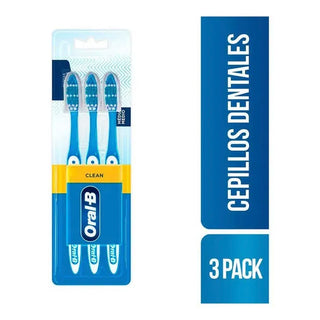 Cepillo Dental Oral-B Cerdas Indicador Clean Suave Medio  3 u
