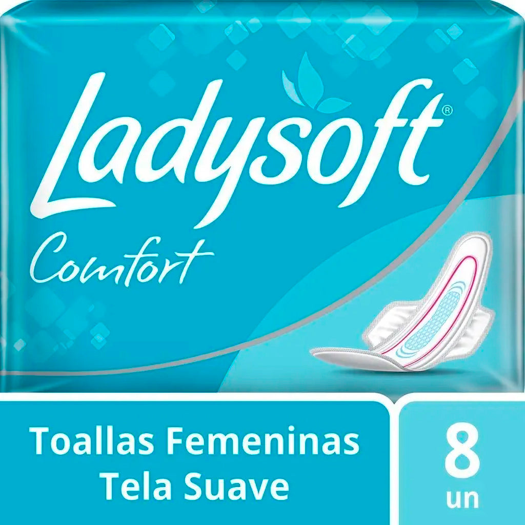 Toallas Femeninas Ladysoft Normal Comfort Tela Suave 8u