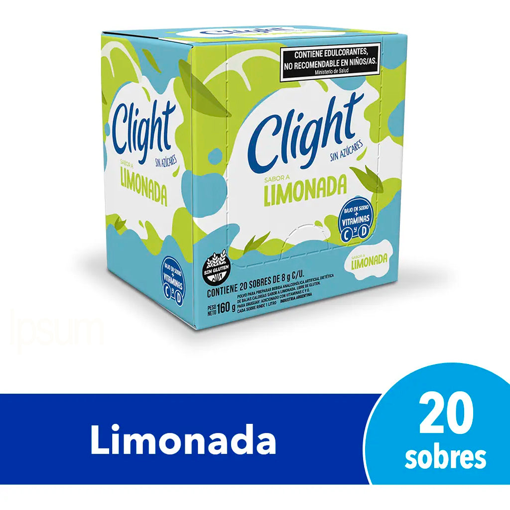 Clight 柠檬味即溶粉 可冲泡 1 升 7.5 克