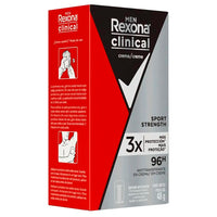 Desodorante  Barra Rexona Antitranspirante Clinical Sport Strength 48 g