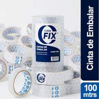 Cinta de Embalar  Cablefix Autoadhesiva p/ Usos Multiples Transparente  100 mts
