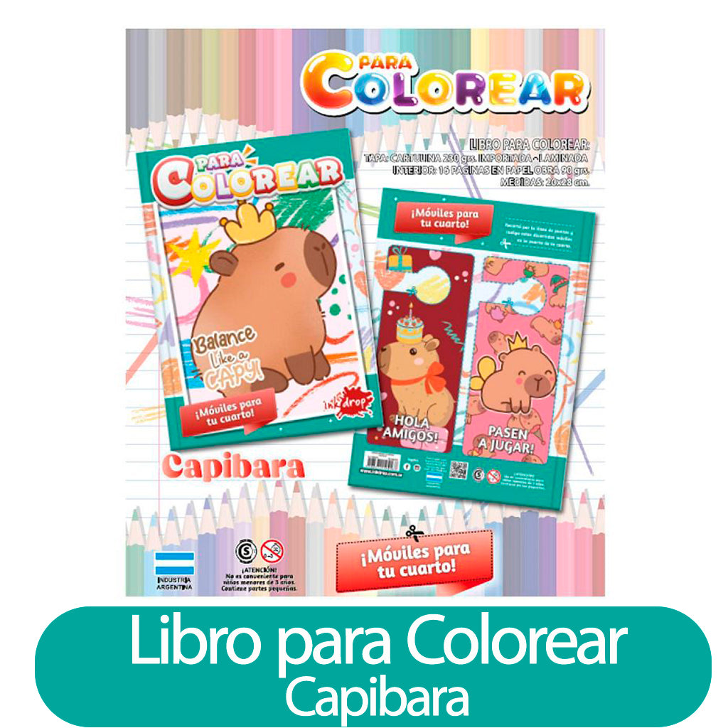 Libro Generico p/ Colorear Capibara