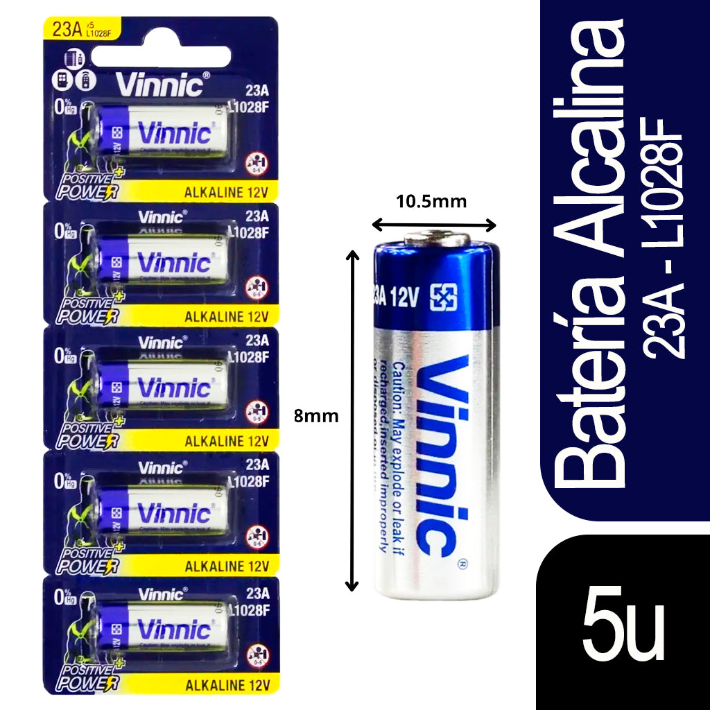 PIlas Vinnic Bateria Alcalina 23A L1028F 12V 5 u