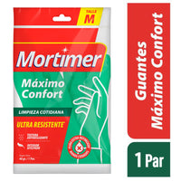 Guantes Limpieza Verde Mortimer Maximo Confort Talle M 1 par
