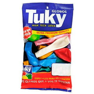 Globos Tuky Multicolor Lisos p/ decoracion  25 u