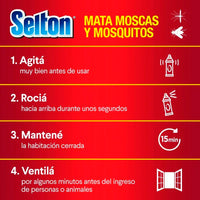 Repelente Aerosol Selton Contra Moscas y Mosquitos  360 ml