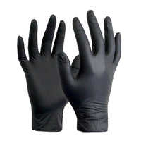 Guantes Grandes Generico Nitrilo p/ Examinacion Negros