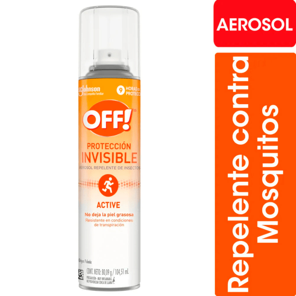 Repelente Aerosol Off Mosquitos Proteccion Invisible Active 104,51 ml