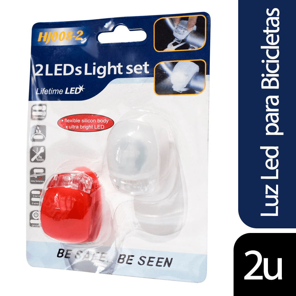 Luz Led Generico p/ Bicicleta Trasera de Silicona