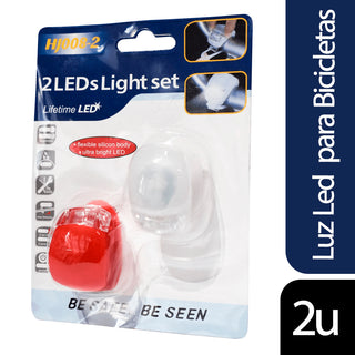 Luz Led Generico p/ Bicicleta Trasera de Silicona