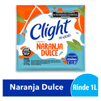 Jugo en Polvo Clight Sabor Naranja Dulce Rinde 1 Lts 7,5 g