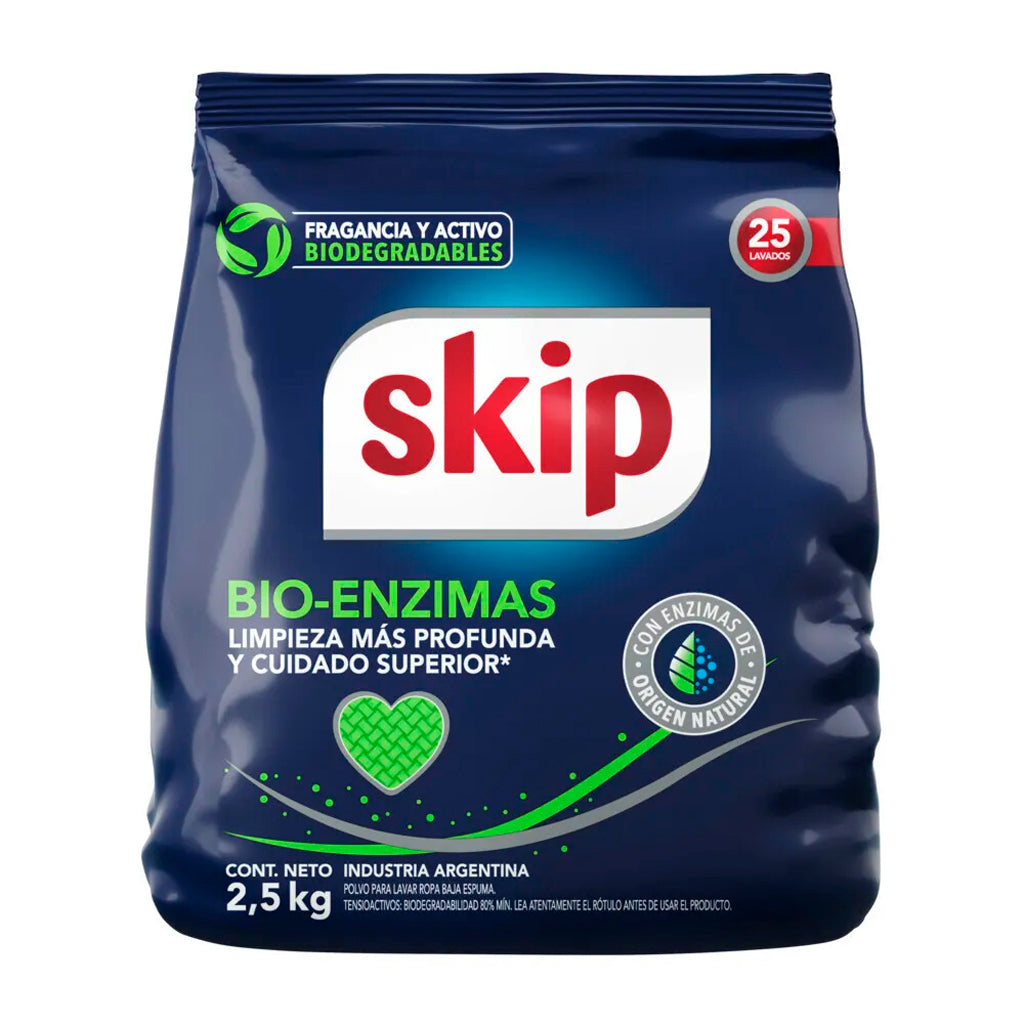 Jabon en Polvo Skip p/ Ropa Bio-Enzimas 2,5 kg