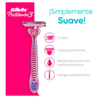Afeitadora Generico Prestobarba 3 descartable - Gillette 8 u