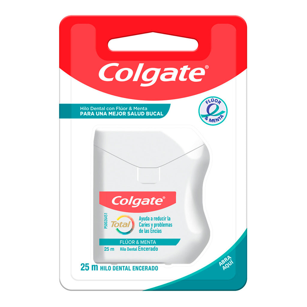 Hilo Dental Colgate Total Fluor Y Menta  25m