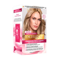 Kit De Coloración  Excellence Creme Loreal Paris Tono 8.11 Rubio Claro Ceniza Profundo 172,5 g