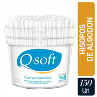 Hisopo Descartable Qsoft Biodegradables, Flexibels c/ Punta de Algodon 150 u