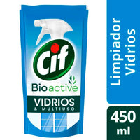 Limpiavidrios Repuesto Cif Limpiador Bioactive s/ Vetas 450 ml