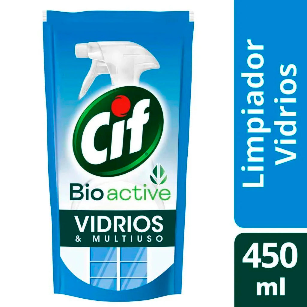 Limpiavidrios Repuesto Cif Limpiador Bioactive s/ Vetas 450 ml