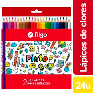 Lapices Filgo Colores Brillantes s/ Madera 24 u