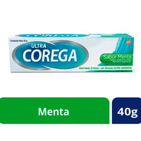 Adhesivo para Protesis Dentales Crema Corega Sabor Menta 40 g