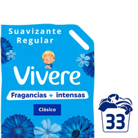 Suavizante Repuesto Vivere p/ Ropa Clasico + Intenso 3L