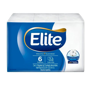 Pañuelos Descartables Elite Pocket triple Hoja 10 Pañuelos