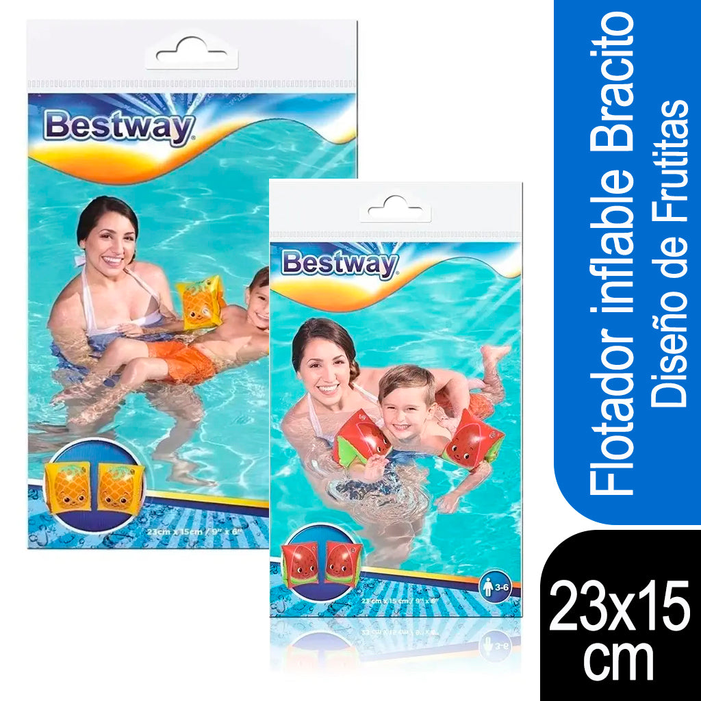 Flotador Inflable Generico Flotadores Para Brazos Diseño De Frutas 15 cm x 23 cm