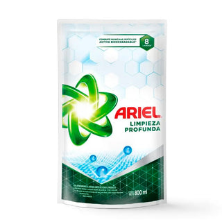 Jabon Liquido Ariel p/ Ropa Limpieza Profunda 800 ml