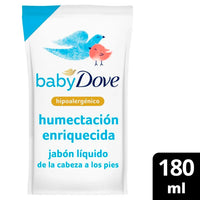 Jabon  Liquido Dove Corporal Humectacion Enriquecida Repuesto 180 ml