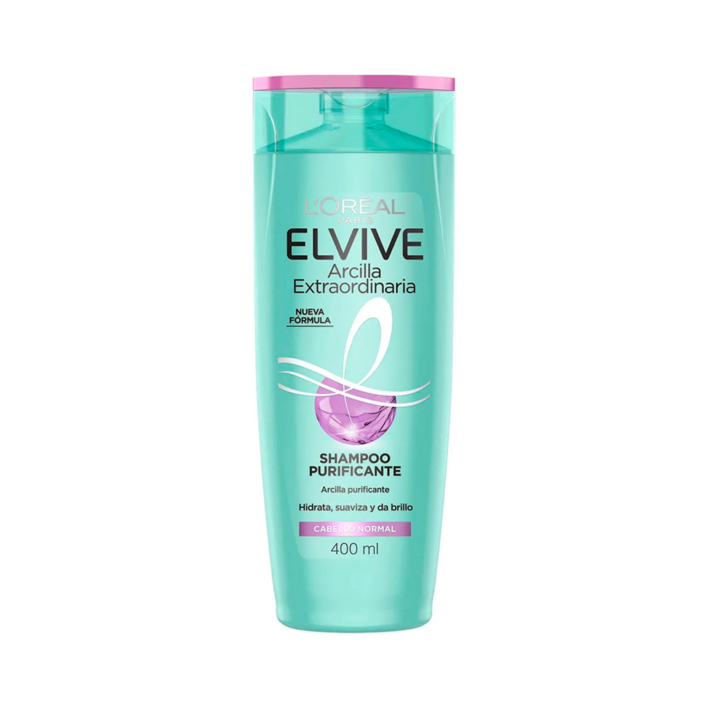Shampoo Elvive Arcilla Extraordinaria Purificante 400 ml