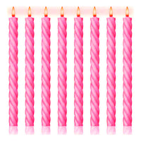 Vela Velon Generico Torneado Rosa 20 u