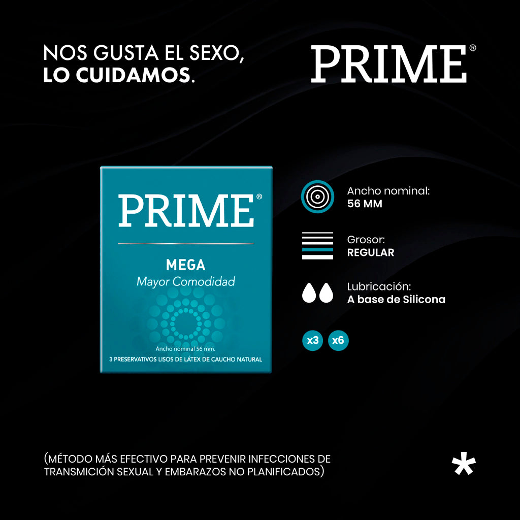 Preservativo  Prime Mega 3 u