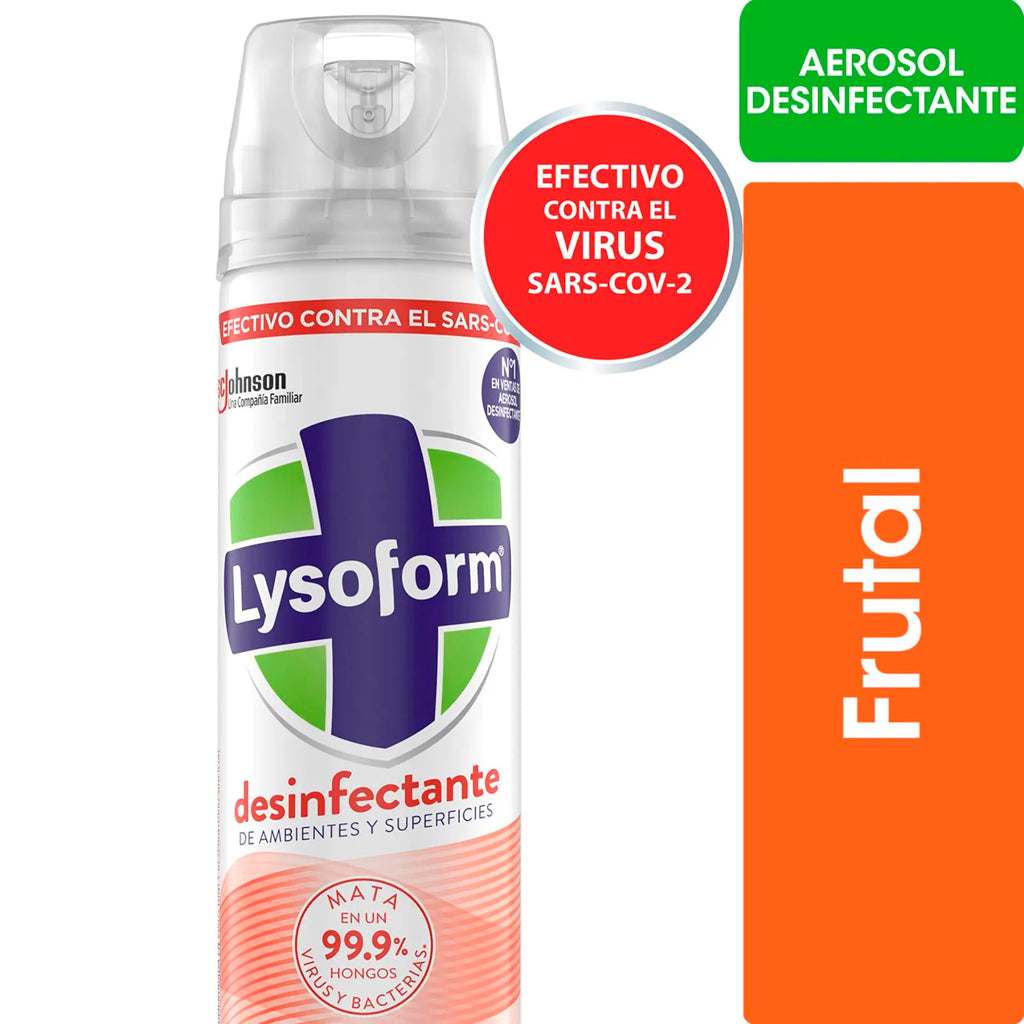 Desinfectante de ambientes Aerosol Lysoform Fragancia Frutal 360 ml