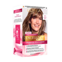 Kit De Coloración  Excellence Creme Loreal Paris Tono 7.1 Rubio Ceniza 172,5 g