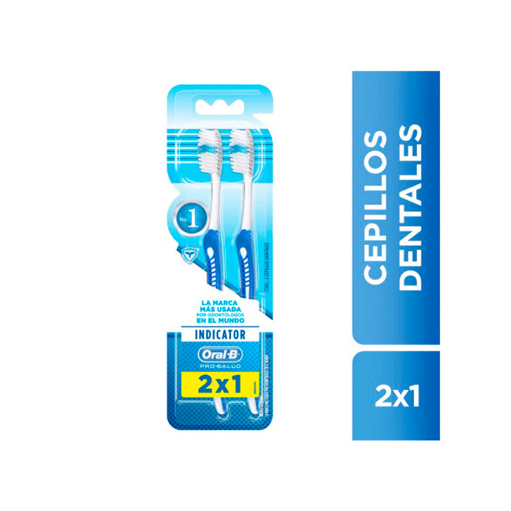 Cepillo Dental Oral-B Cerdas Indicador Clean Extra Suave Medio 2 u