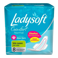Toallas Femeninas Ladysoft Normal Comfort Tela Suave 8u