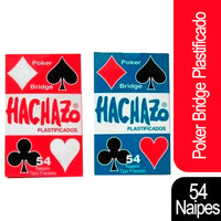 Naipes Hachazo Poker Bridge Plastificados 54 Cartas