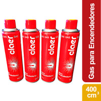Gas Claer p/ Encendedores  400 cm3
