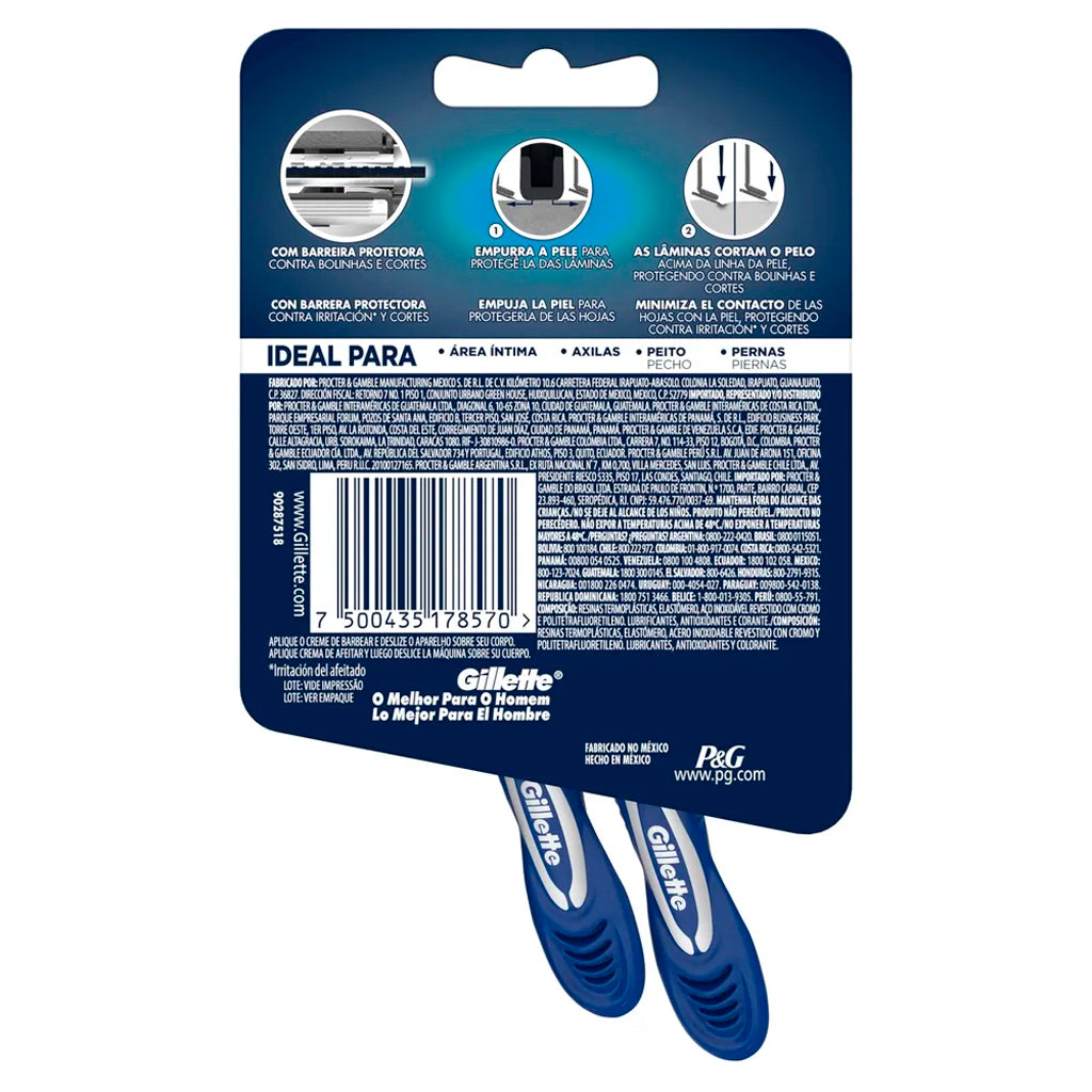 Afeitadora Descartable Gillette Corpo - Cuerpo 2 u