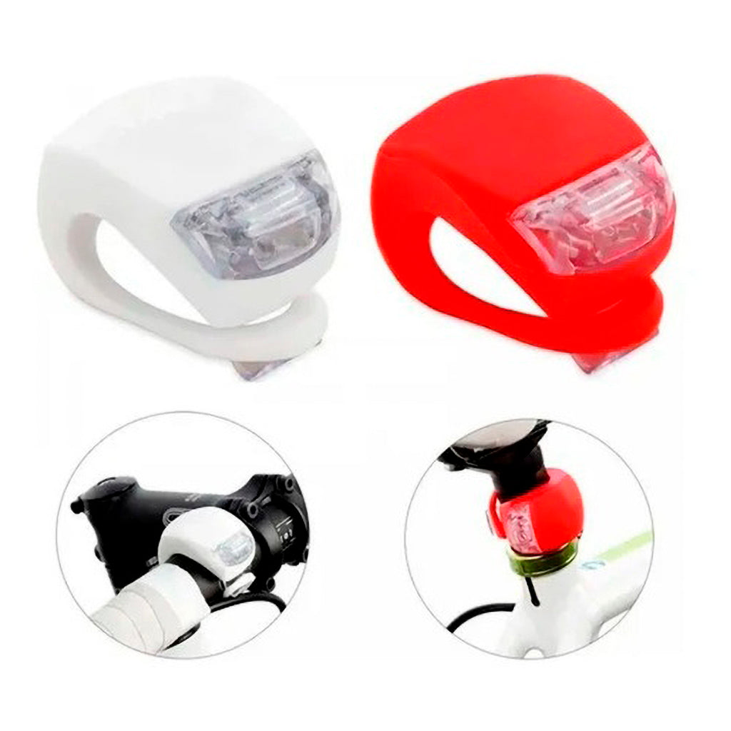 Luz Led Generico p/ Bicicleta Trasera de Silicona