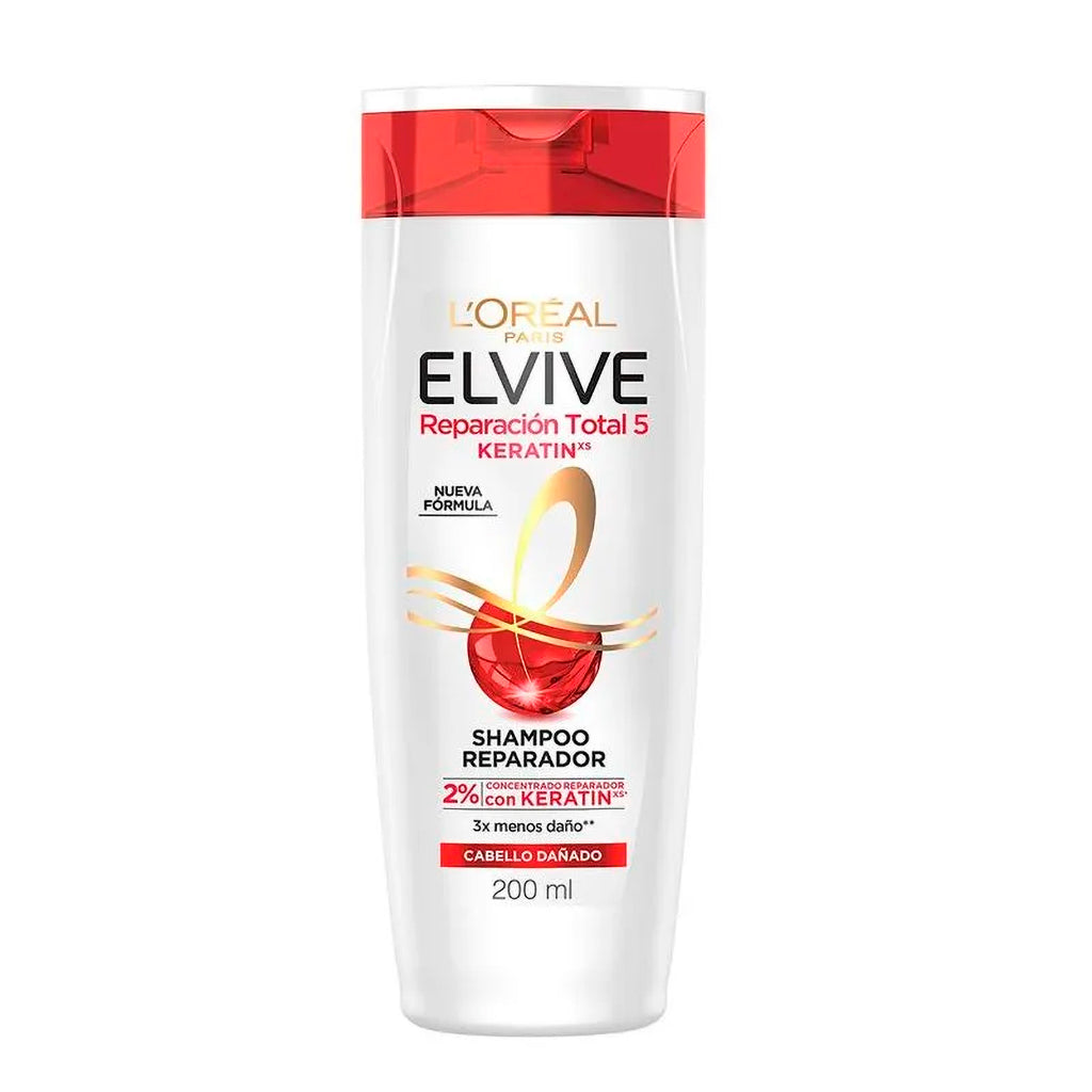 Shampoo Elvive Reparación Total 5 Keratinxs 200 ml